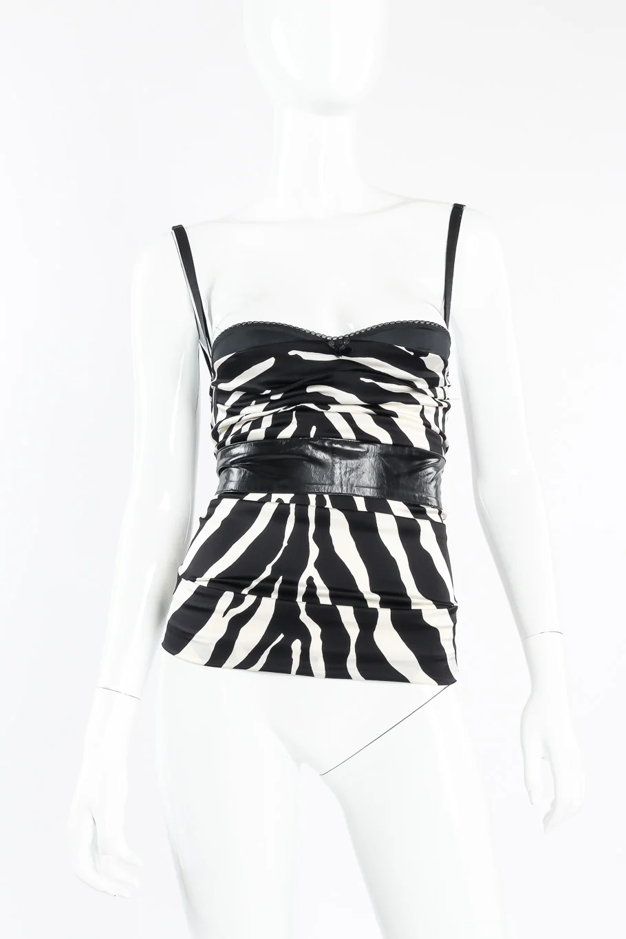 Zebra Print Bustier Tank Top