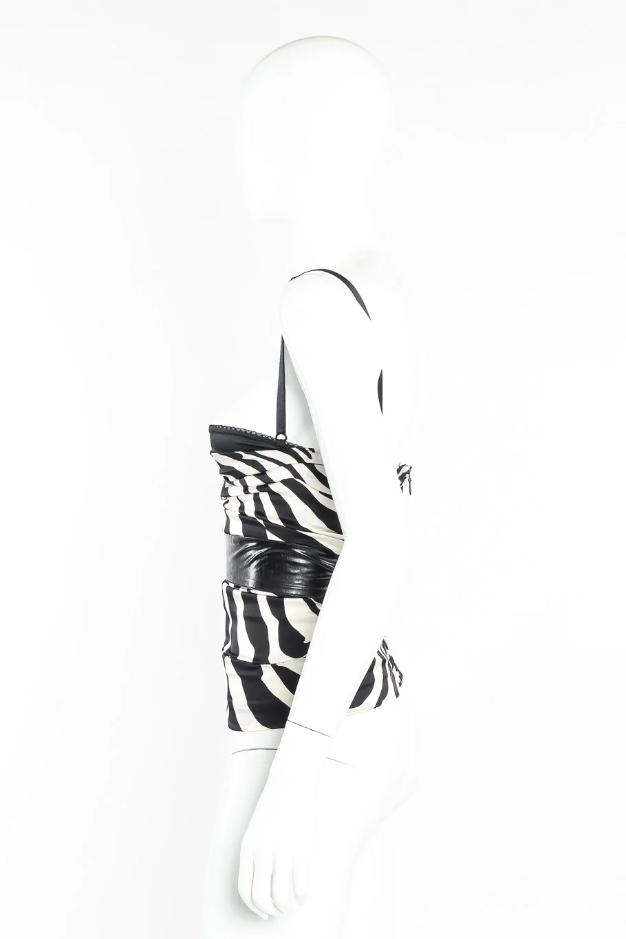 Zebra Print Bustier Tank Top - Image 3