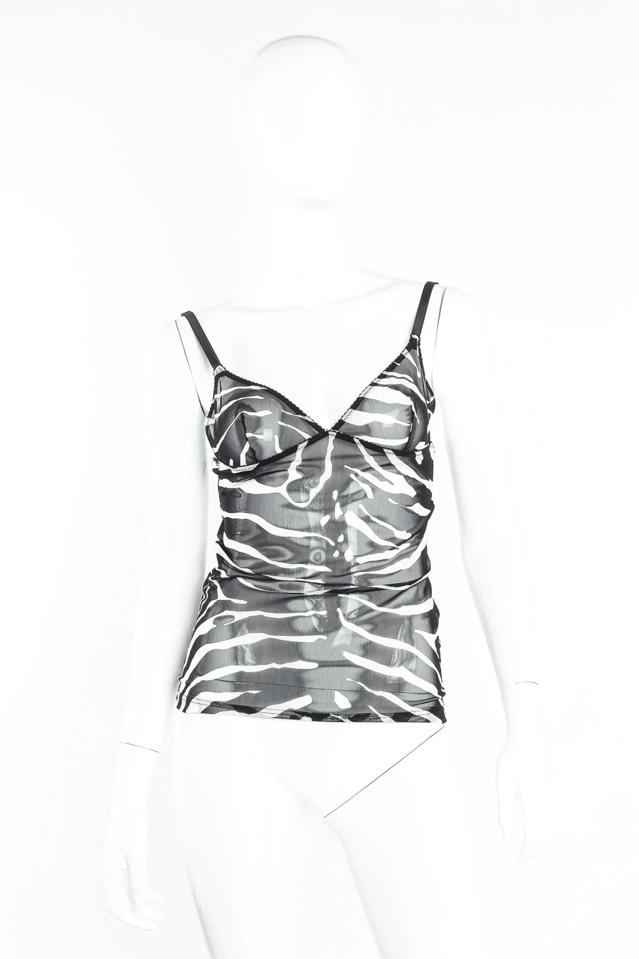 Zebra Print Mesh Camisole - Image 2
