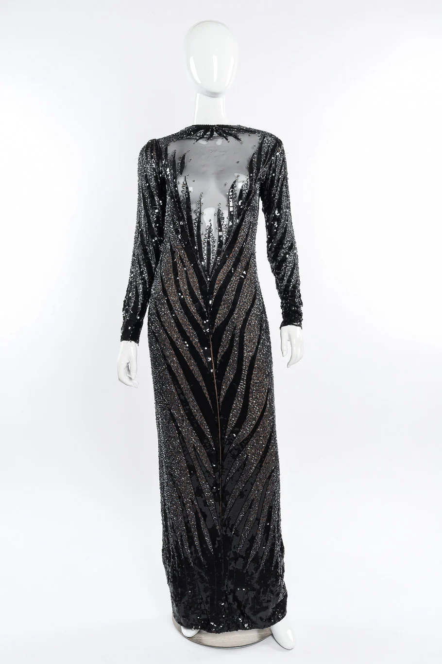 Zebra Sequin Gown
