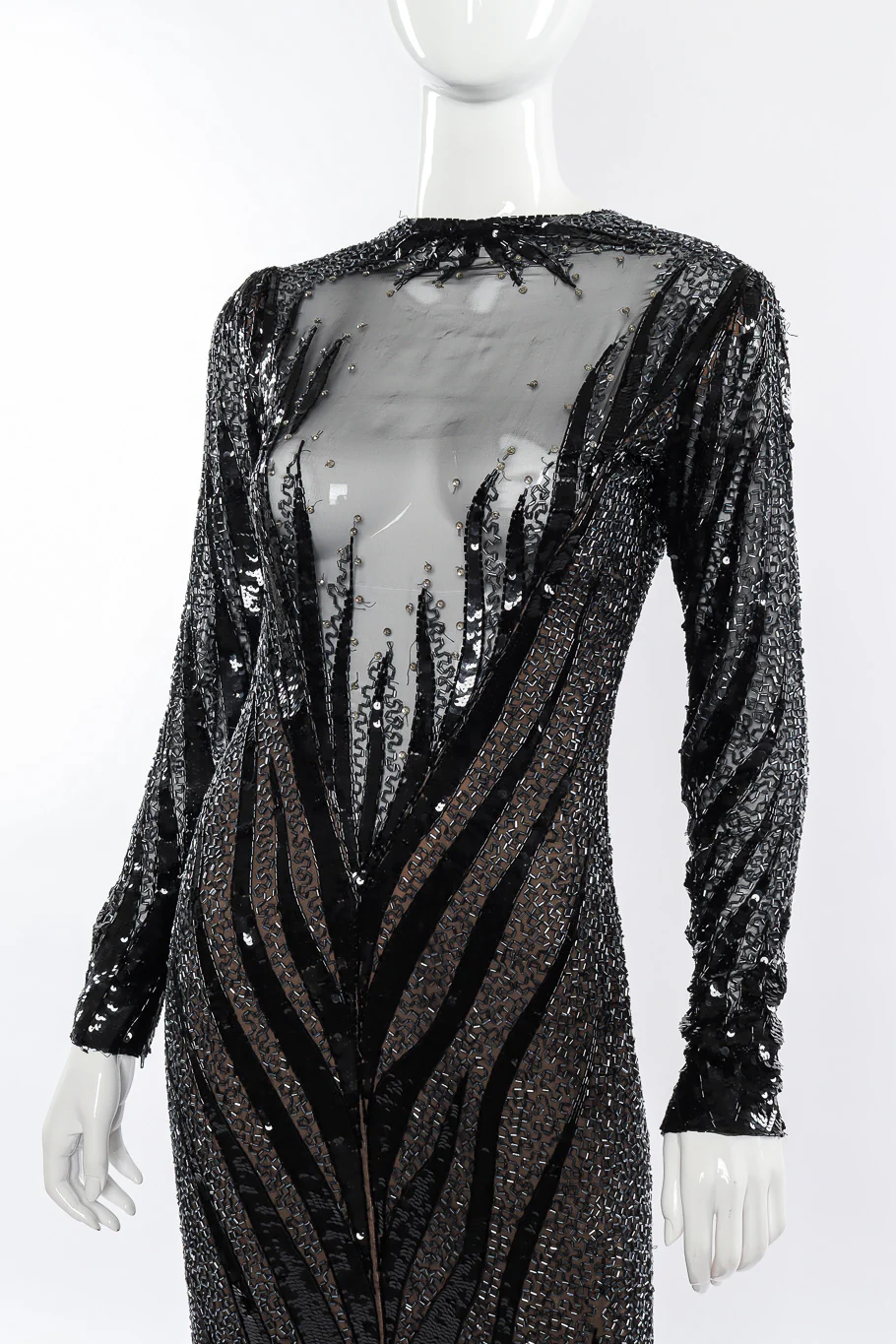 Zebra Sequin Gown - Image 4