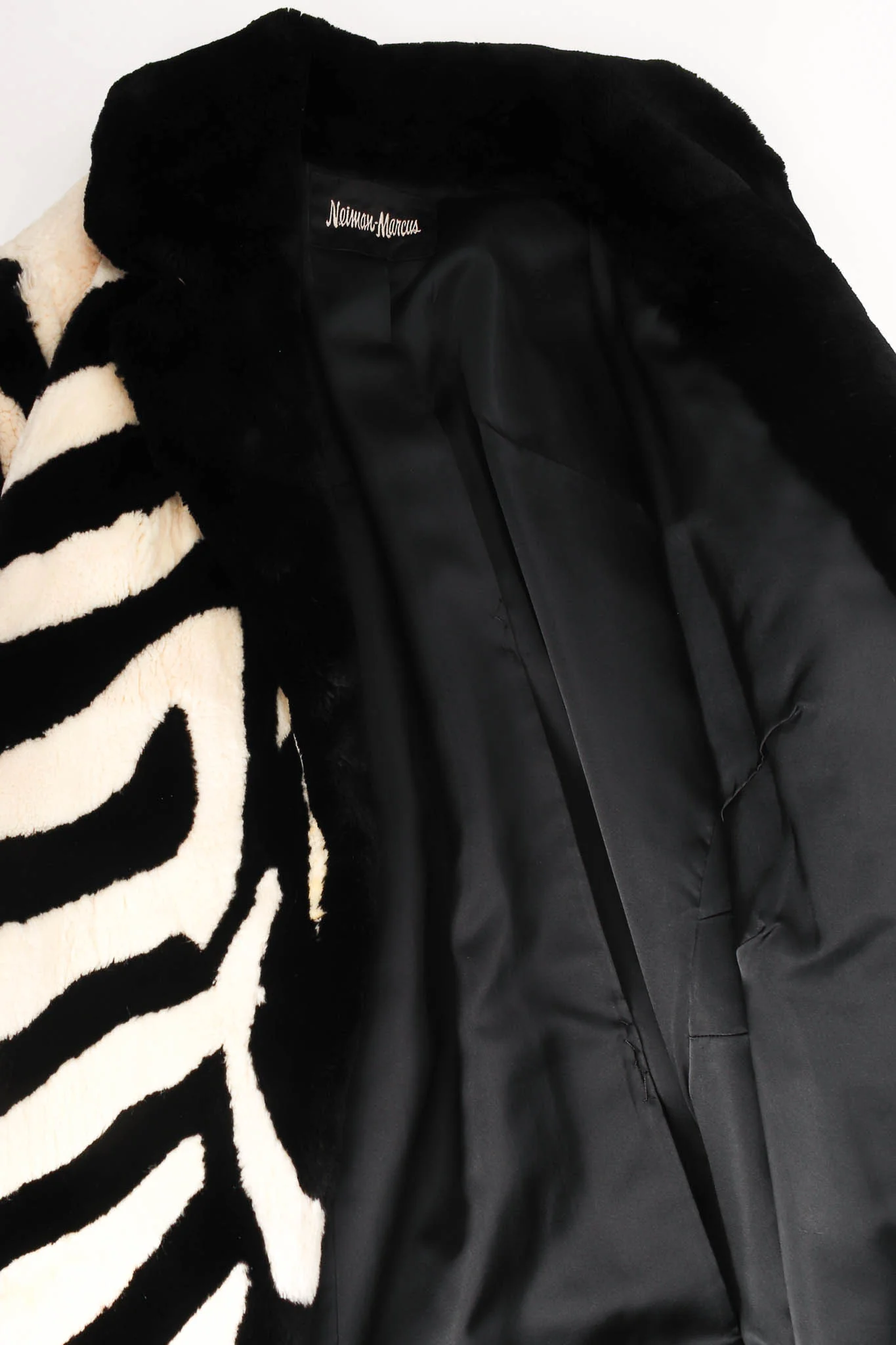 Zebra Stripe Fur Coat - Image 5