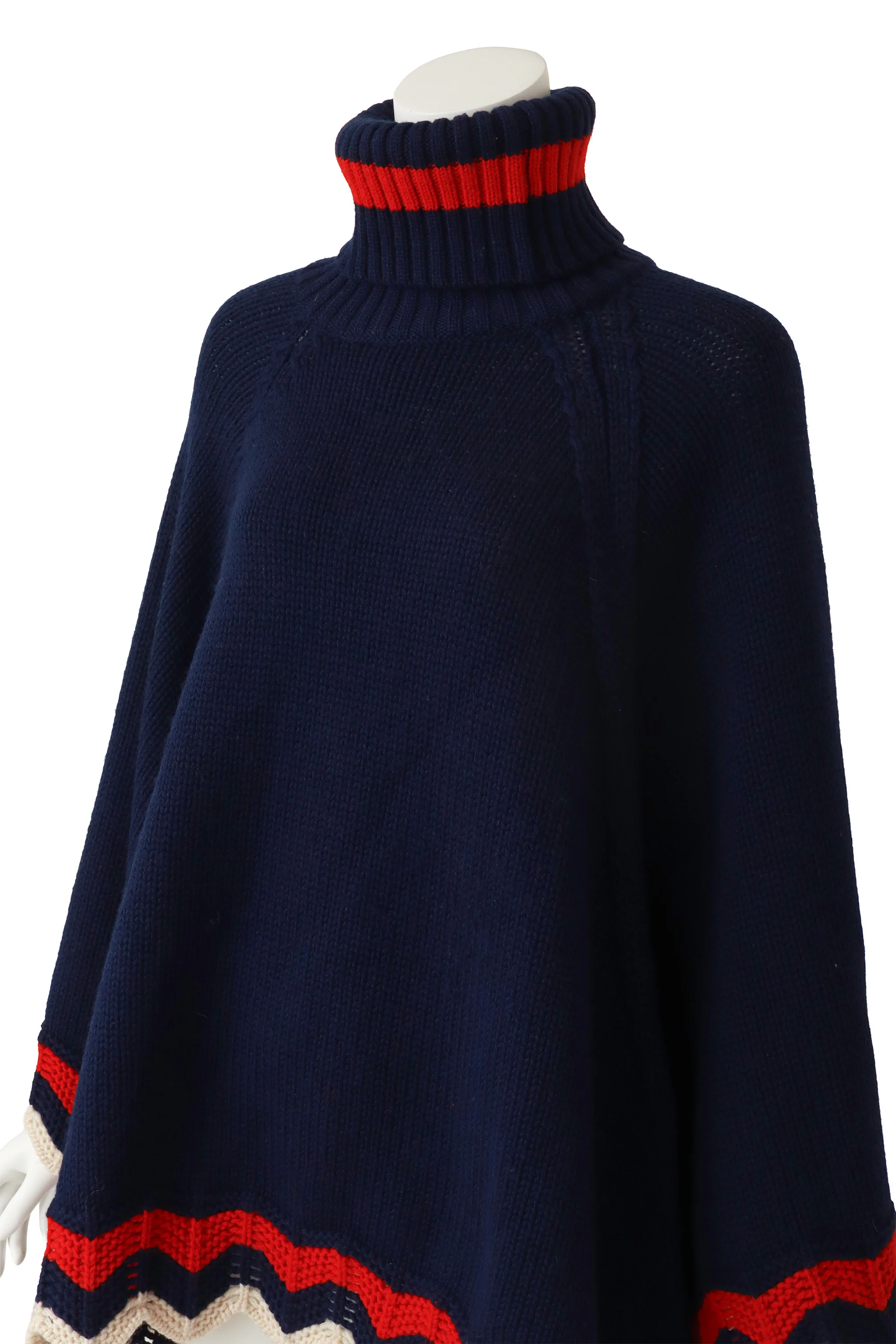 Zig Zag Knit Poncho - Image 2