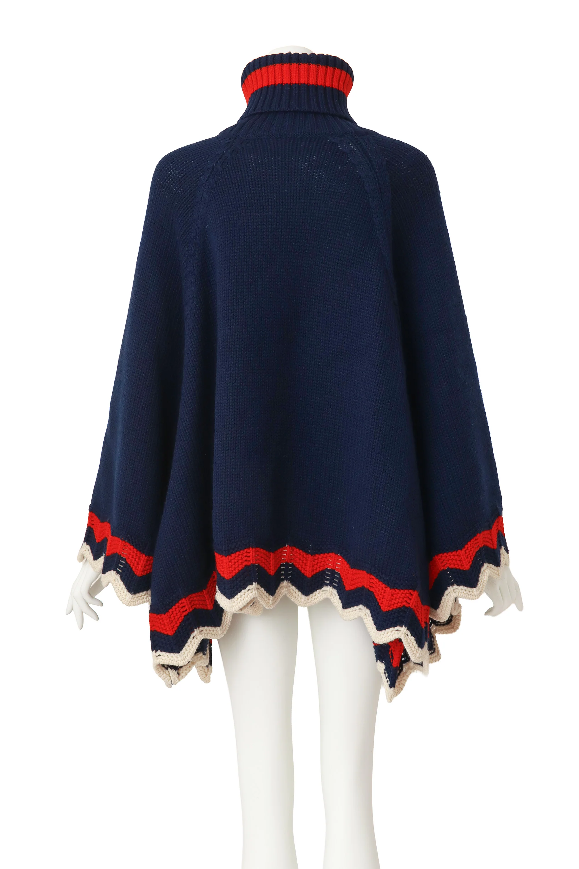 Zig Zag Knit Poncho - Image 4