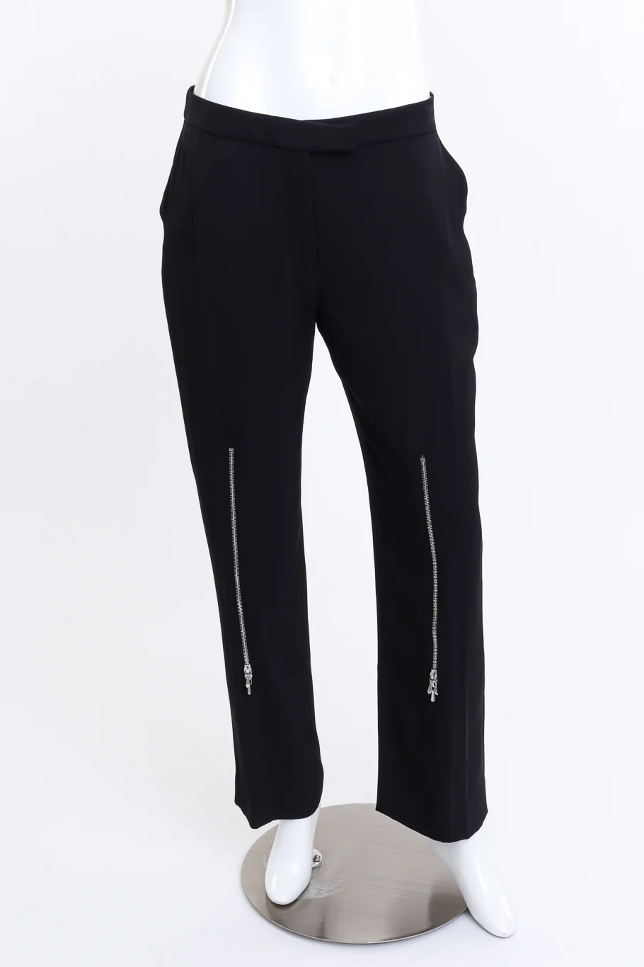 Zip Front Straight Leg Pant