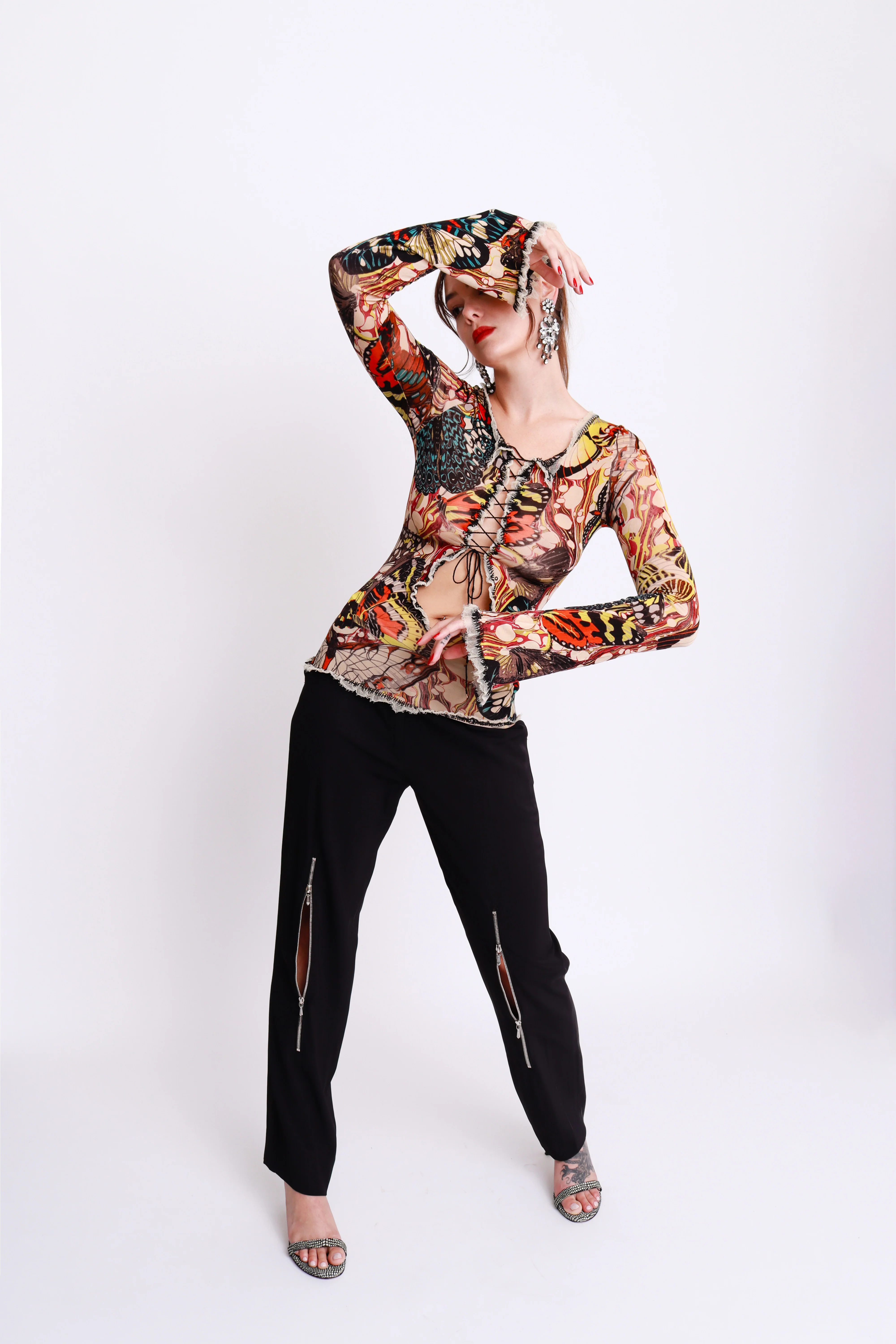 Zip Front Straight Leg Pant - Image 2