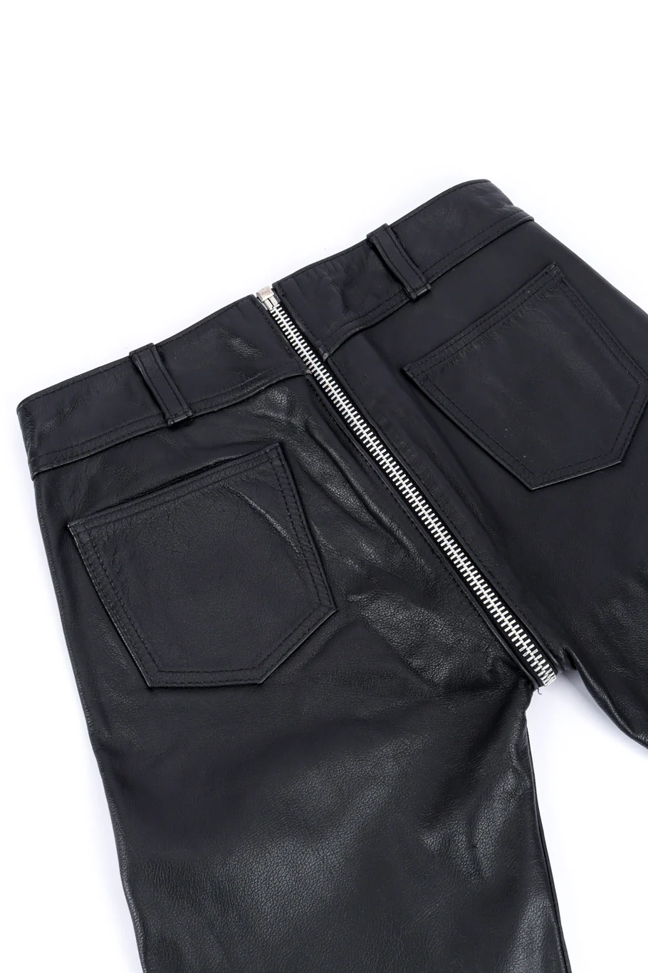 Zipper Rise Leather Pant - Image 6