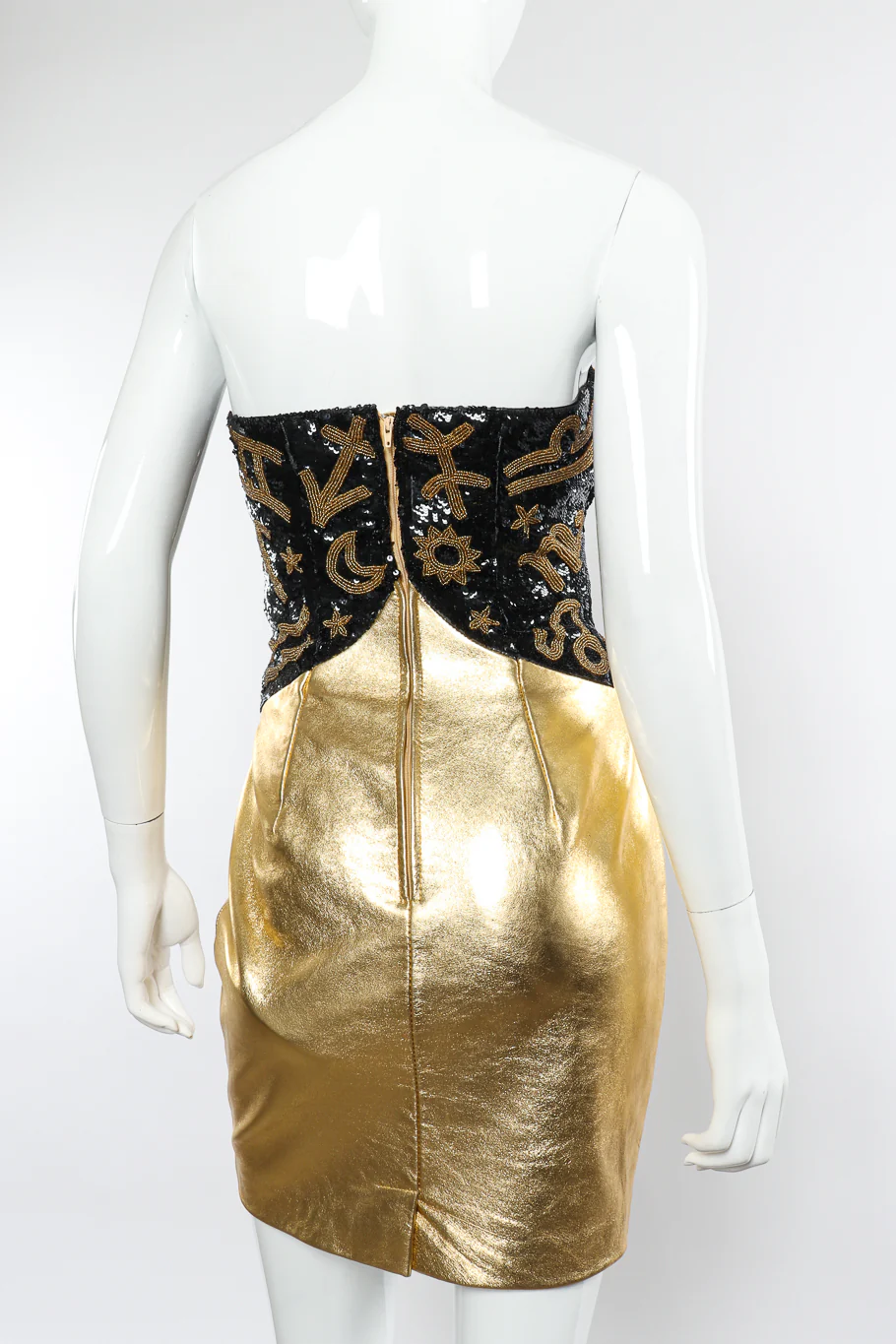 Zodiac Sequin Leather Dress & Jacket Set - Image 4