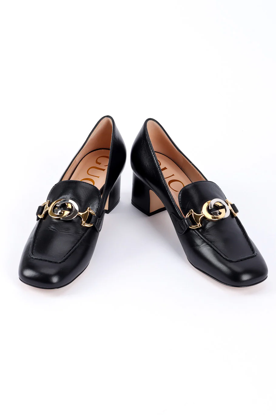 "Zumi" Horsebit Mid Heel Loafers